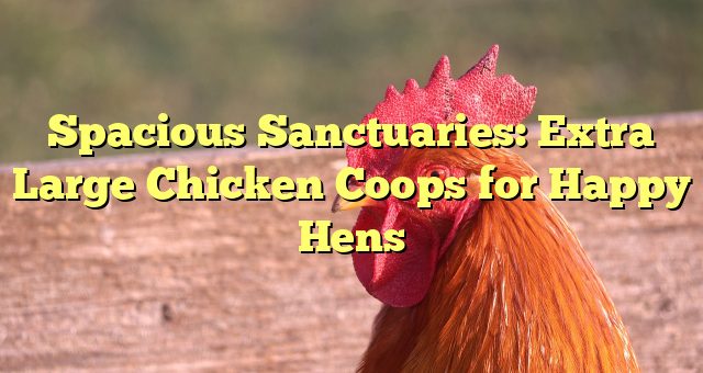 Spacious Sanctuaries: Extra Large Chicken Coops for Happy Hens 